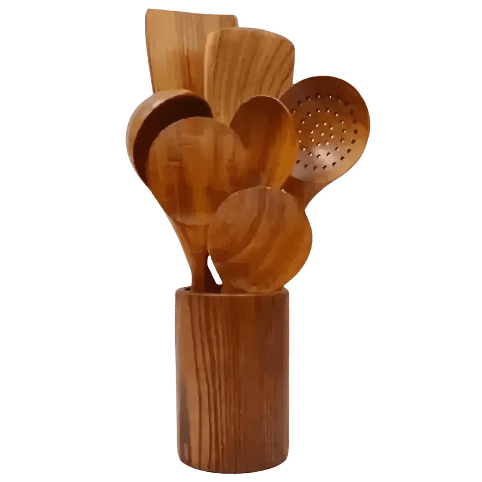 Thailand Wood Kitchenware Cooking Spoons Set - GiFTiFY