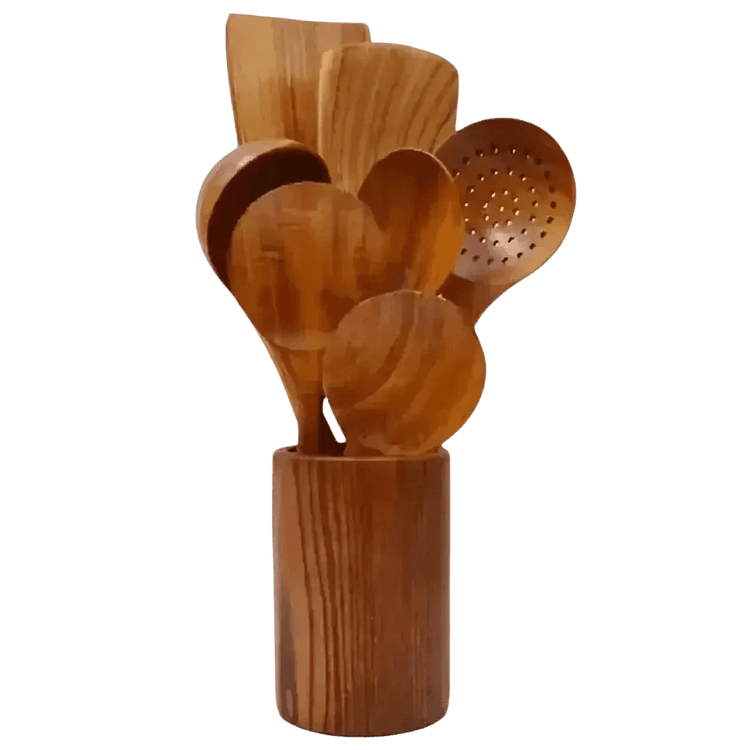 Thailand Wood Kitchenware Cooking Spoons Set - GiFTiFY