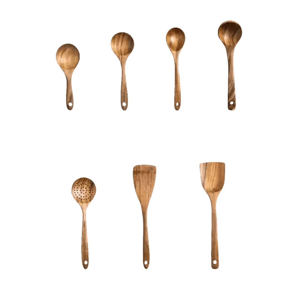 Thailand Wood Kitchenware Cooking Spoons Set - GiFTiFY