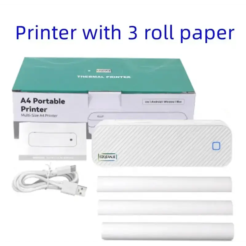 Thermal Portable Mini Printer with Paper Samples - GiFiFY