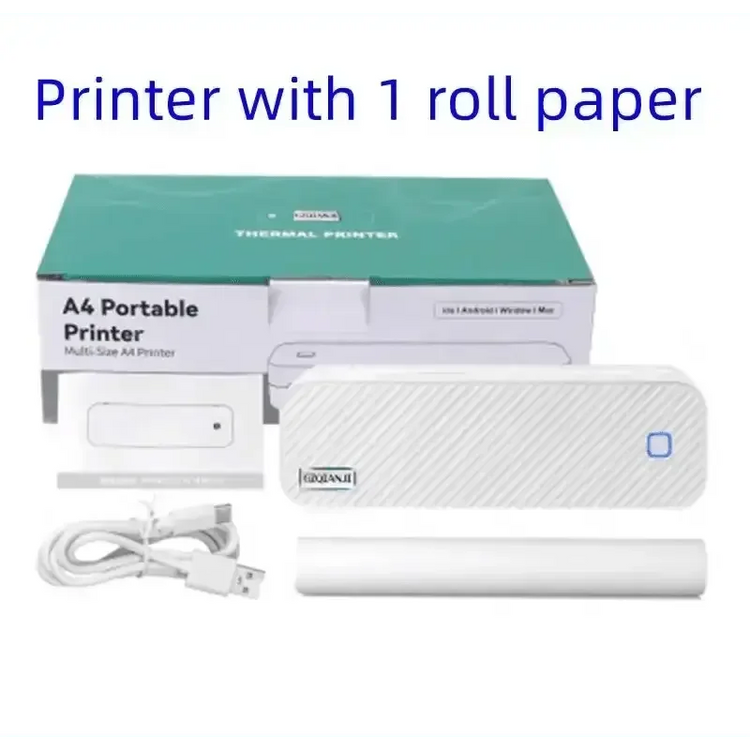 Thermal Portable Mini Printer with Paper Samples Mini Office Bluetooth Printer. - GiFTiFY