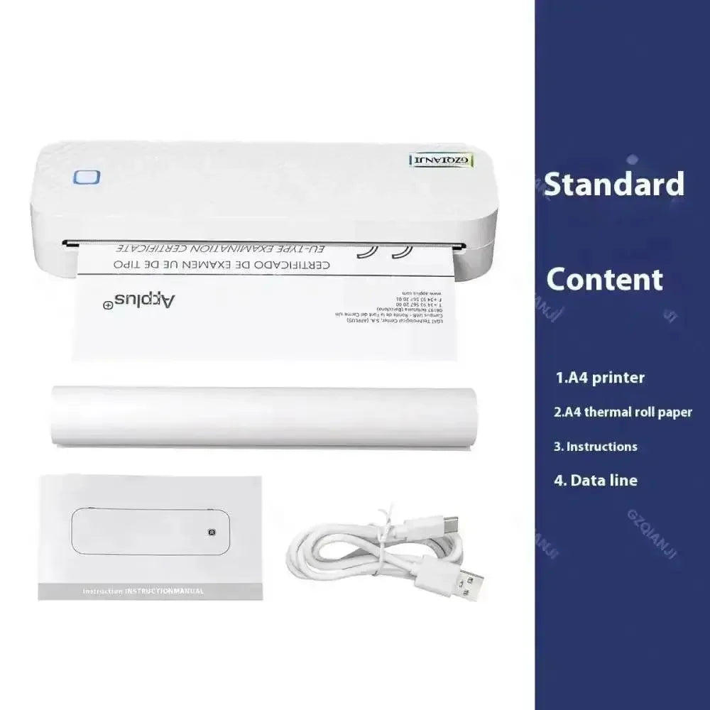 Thermal Portable Mini Printer with Paper Samples Mini Office Bluetooth Printer. - GiFTiFY