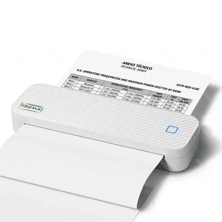 Thermal Portable Mini Printer with Paper Samples Mini Office Bluetooth Printer. - GiFTiFY