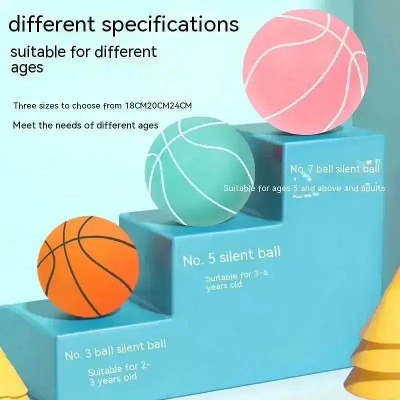 Three Colorful Toddler Children's Ball Set. Elastic Ball Toy. Silent Basketball by CJ