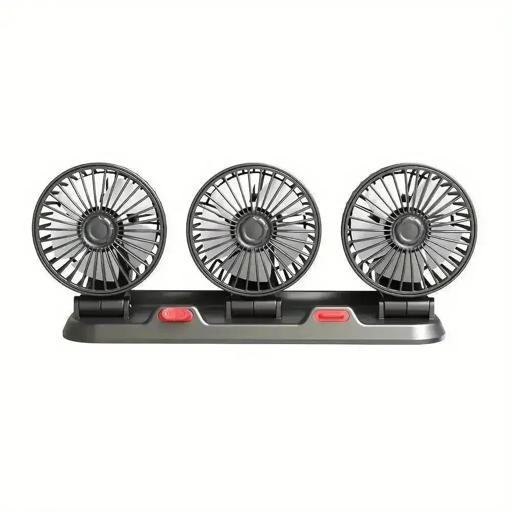 Three-Head USB Car Fan with Aromatherapy usb mini air cooler - GiFTiFY
