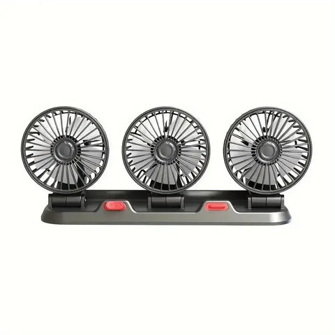 Three - Head USB Car Fan with Aromatherapy - GiFiFY