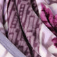 DaDa Bedding Orchid Blossoms Striped Floral Lavender Plush Fleece Flannel Throw Blanket (XY9833)