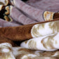 DaDa Bedding Elegant Twilight Lavender Brown Floral Flannel Mink Fleece Throw Blanket (XY9879)