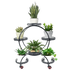 Black Metal Plant Stands Six Tier Circular Design - GiFTiFY