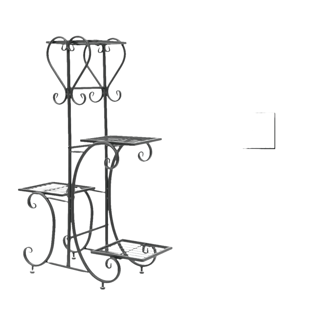 Tiered Metal Plant Stand with Plants - GiFTiFY