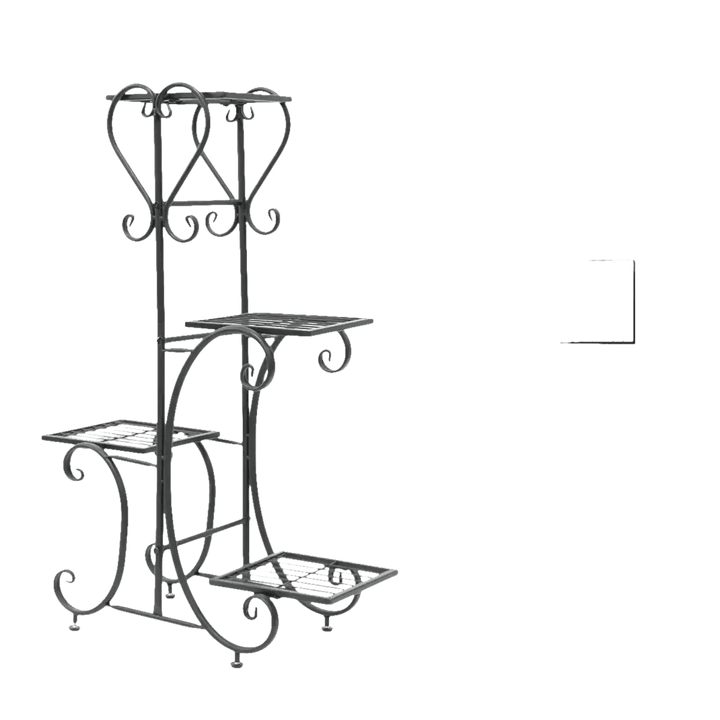 Tiered Metal Plant Stand with Plants - GiFTiFY