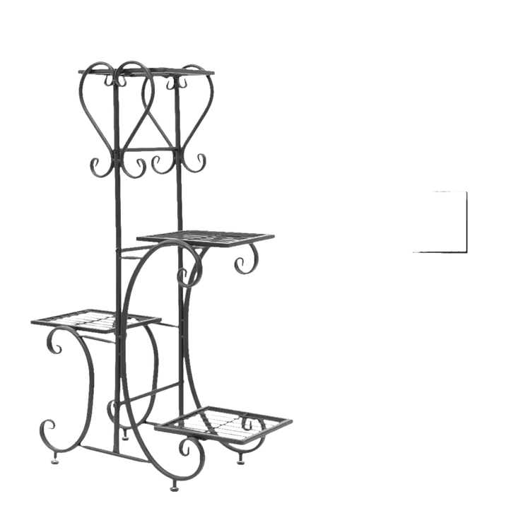 Tiered Metal Plant Stand with Plants - GiFTiFY