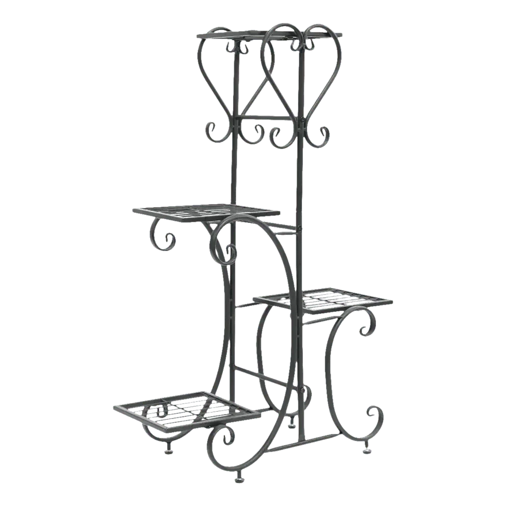Tiered Metal Plant Stand with Plants - GiFTiFY
