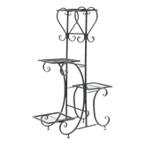 Tiered Metal Plant Stand with Plants - GiFTiFY