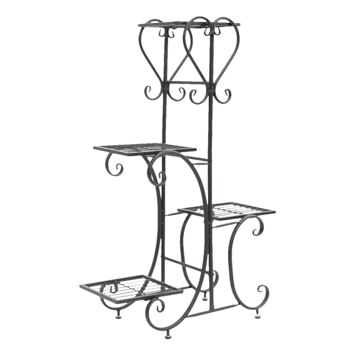 Tiered Metal Plant Stand with Plants - GiFTiFY