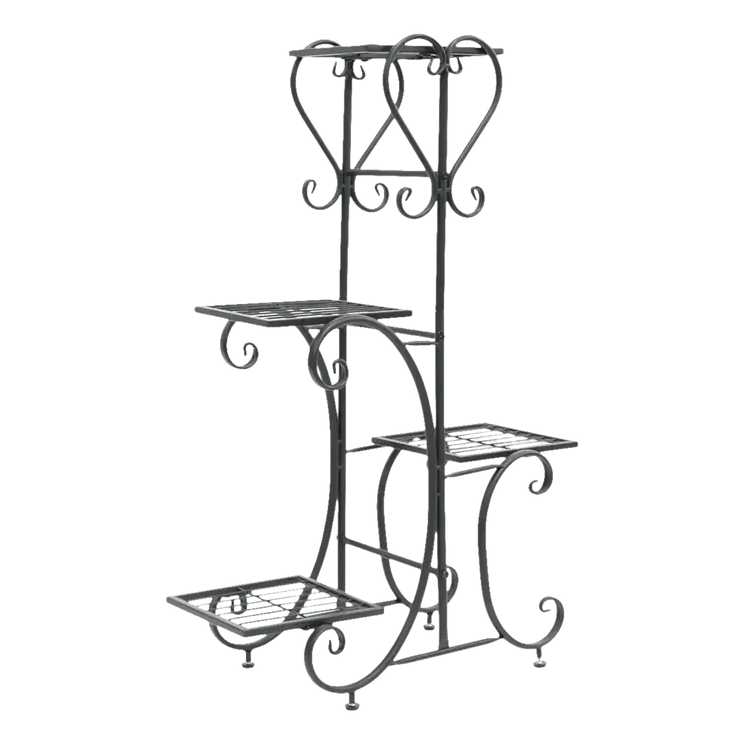 Tiered Metal Plant Stand with Plants - GiFTiFY