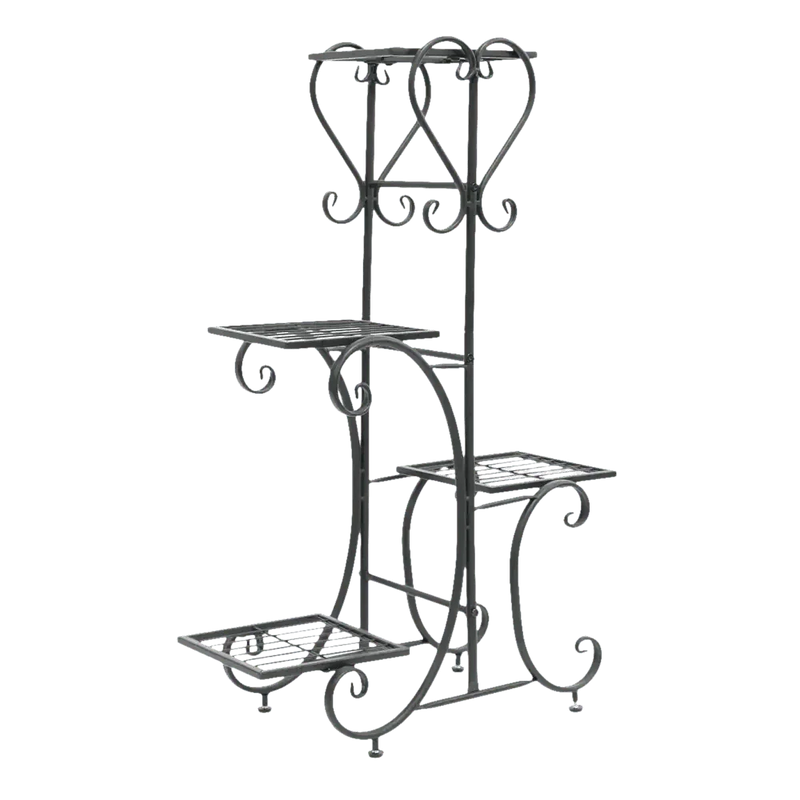 Tiered Metal Plant Stand with Plants Plant Stand by Wisfor Store