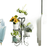 Tiered Metal Plant Stand with Plants - GiFTiFY
