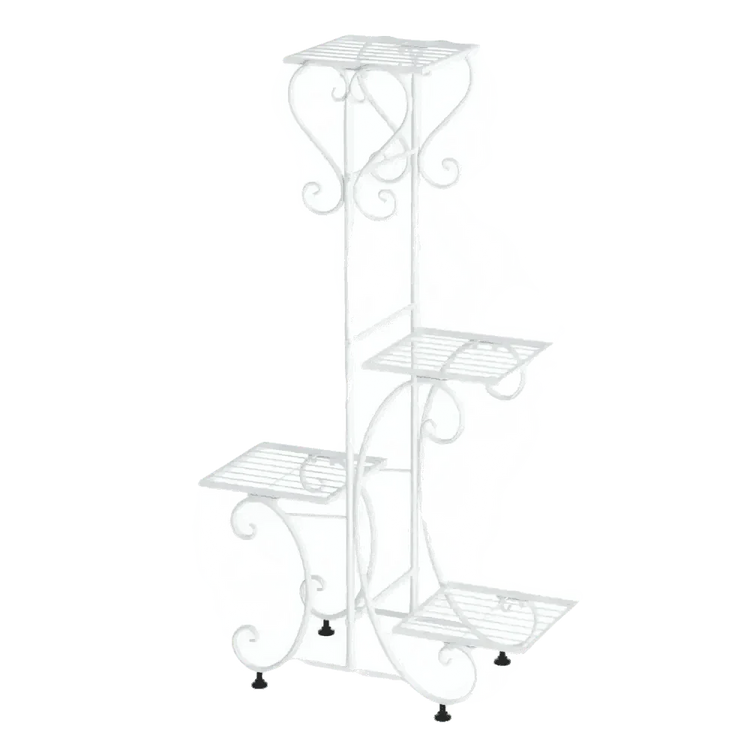 Tiered Metal Plant Stand with Plants - GiFTiFY