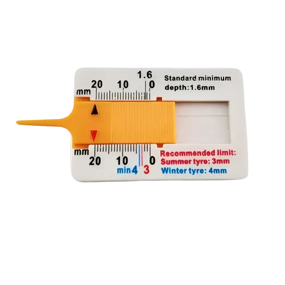 Tire tread depth gauge.