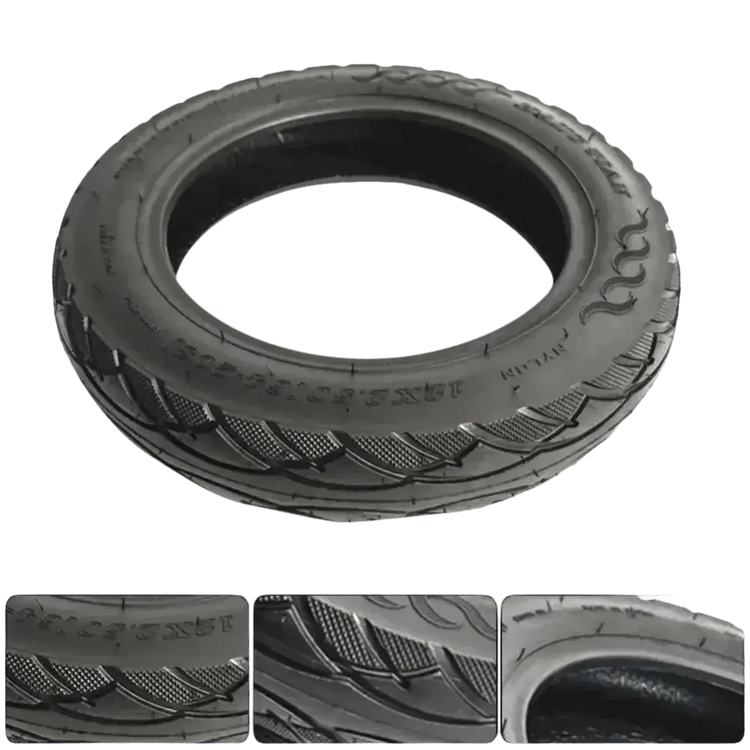 Two Black Electric Scooter 12x2 Tubeless Tyres - GiFTiFY