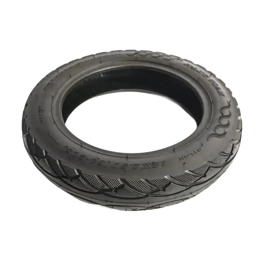 Black scooter tire.