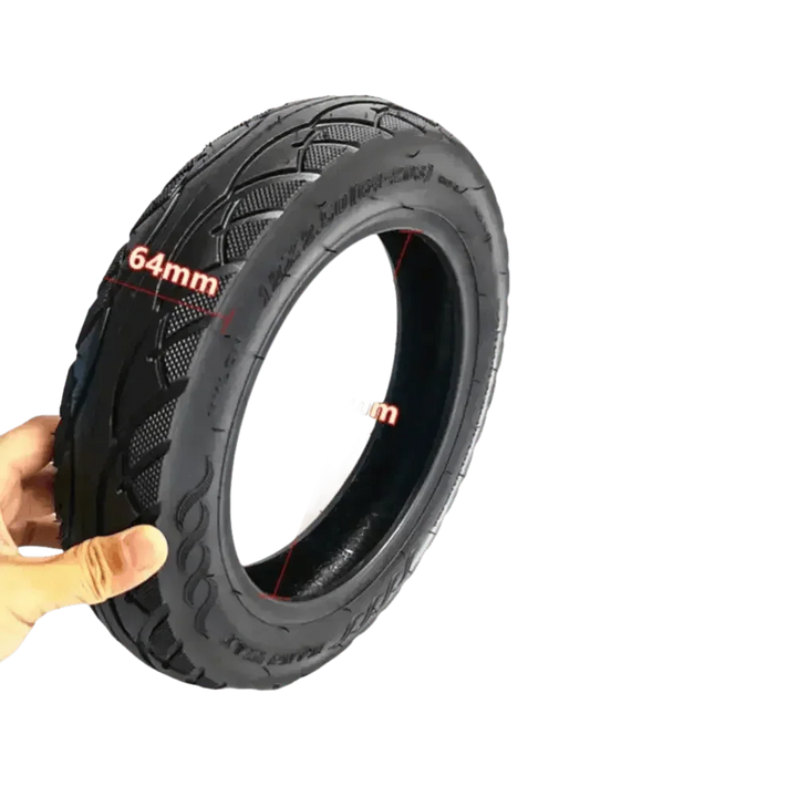 Two Black Electric Scooter 12x2 Tubeless Tyres - GiFTiFY