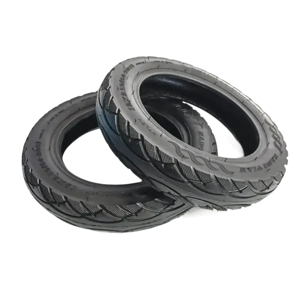 Two black scooter tires.