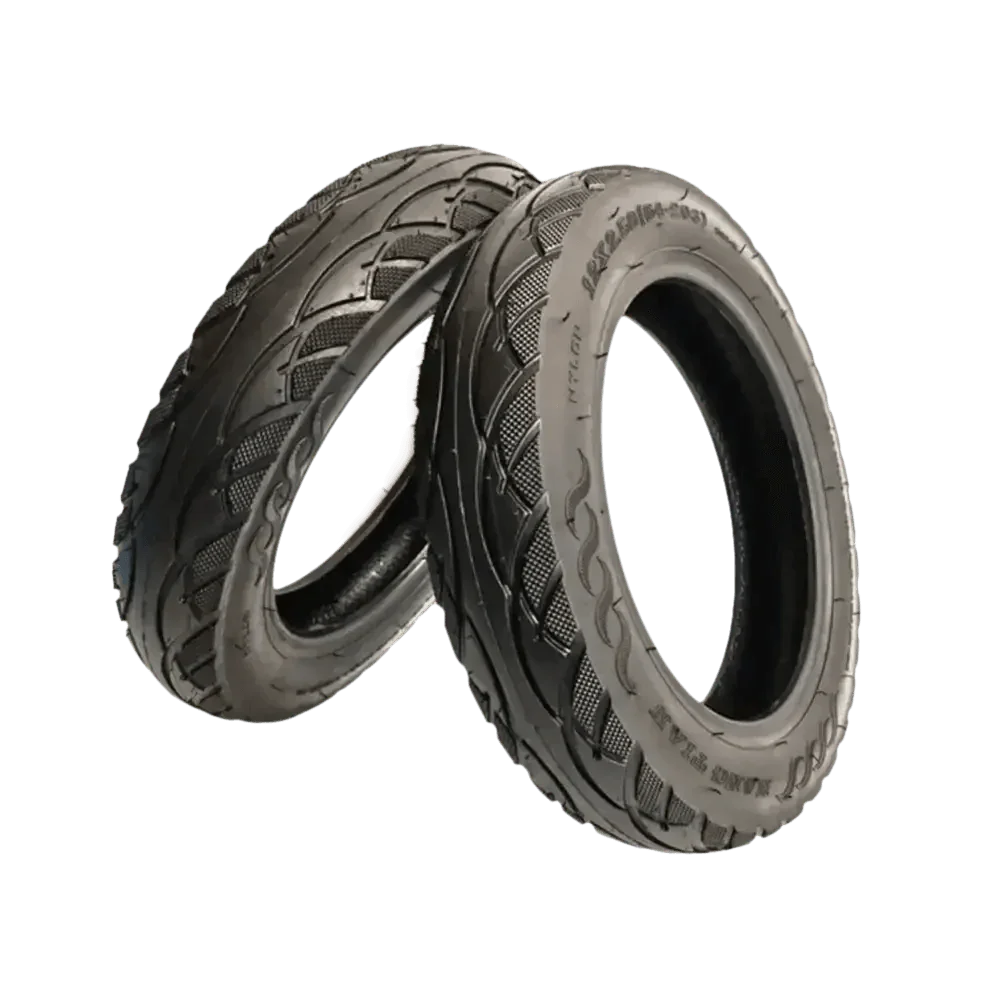 Two Black Electric Scooter 12x2 Tubeless Tyres - GiFTiFY