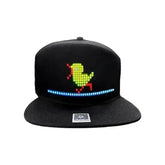 Two Black LED Message Display Baseball Cap USB Rechargeable - GiFTiFY