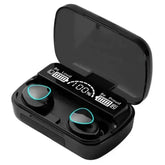 M10 Black TWS Bluetooth Earphones 3500mAh Charging Box - GiFTiFY