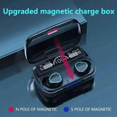 M10 Black TWS Bluetooth Earphones 3500mAh Charging Box - GiFTiFY