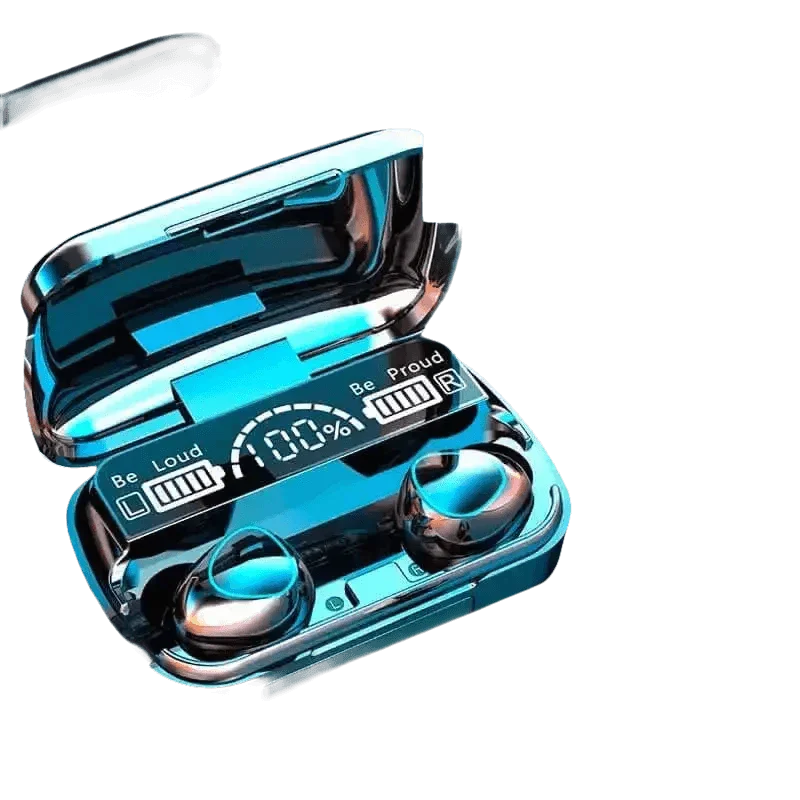 M10 Black TWS Bluetooth Earphones 3500mAh Charging Box - GiFTiFY