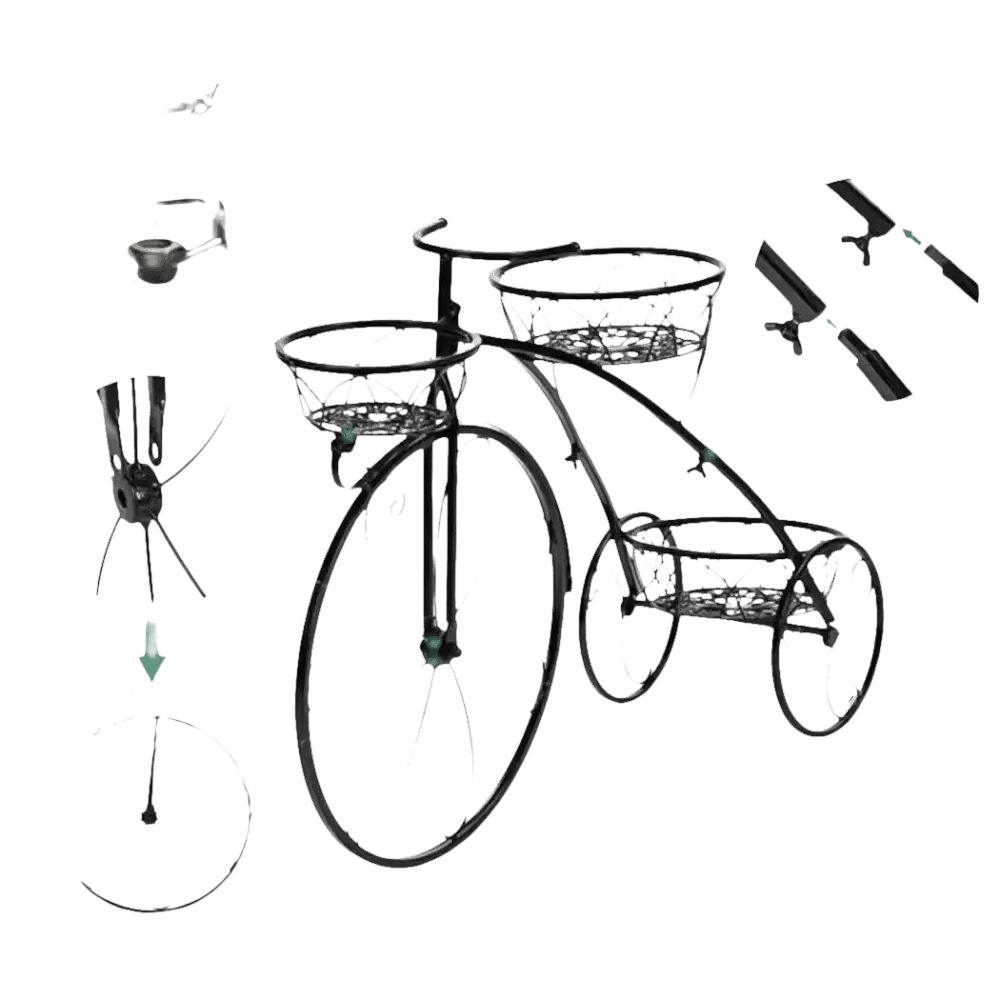 Unique 3 Tier Bicycle Plant Stand - GiFTiFY
