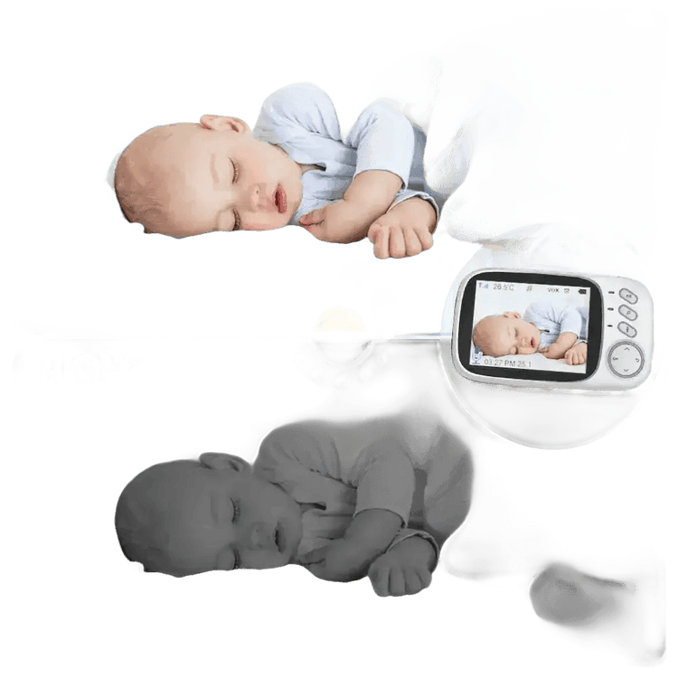 Video Baby Monitor with Two-Way Audio and Temperature Display US Plug - GiFTiFY