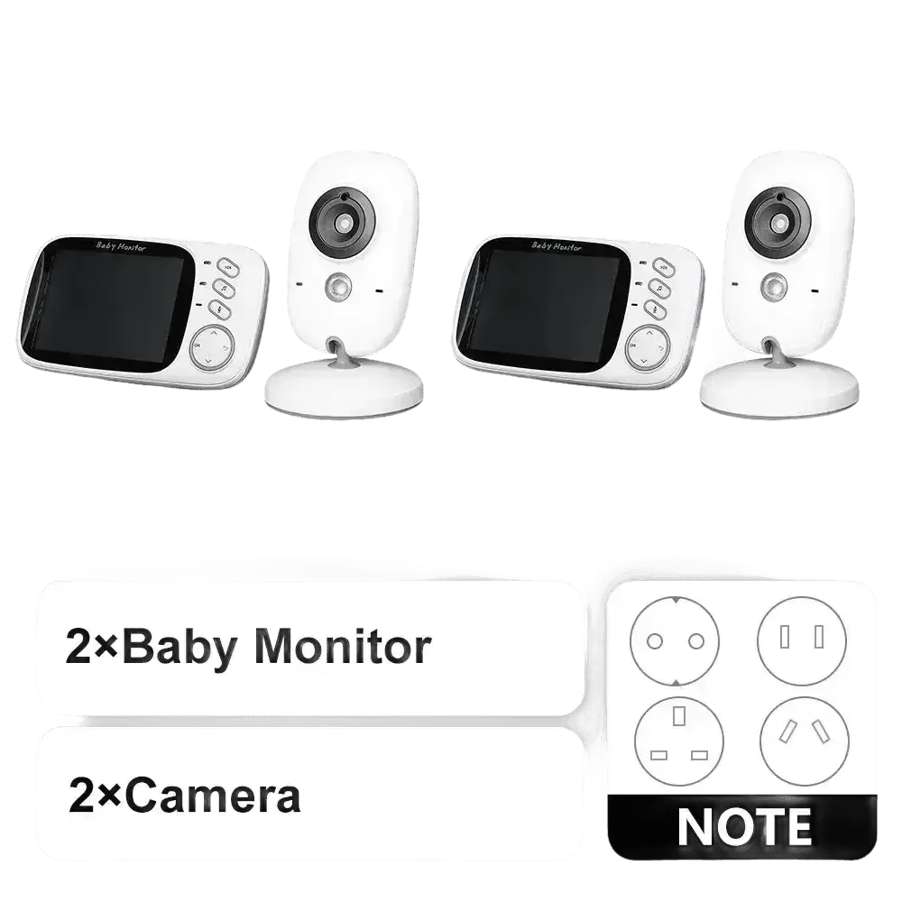 Video Baby Monitor with Two-Way Audio and Temperature Display US Plug - GiFTiFY