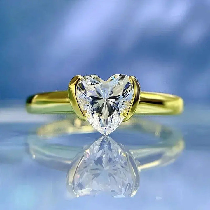 Radiant Cut Lab Moissanite Diamond Ring 100% Real 925 - GiFTiFY