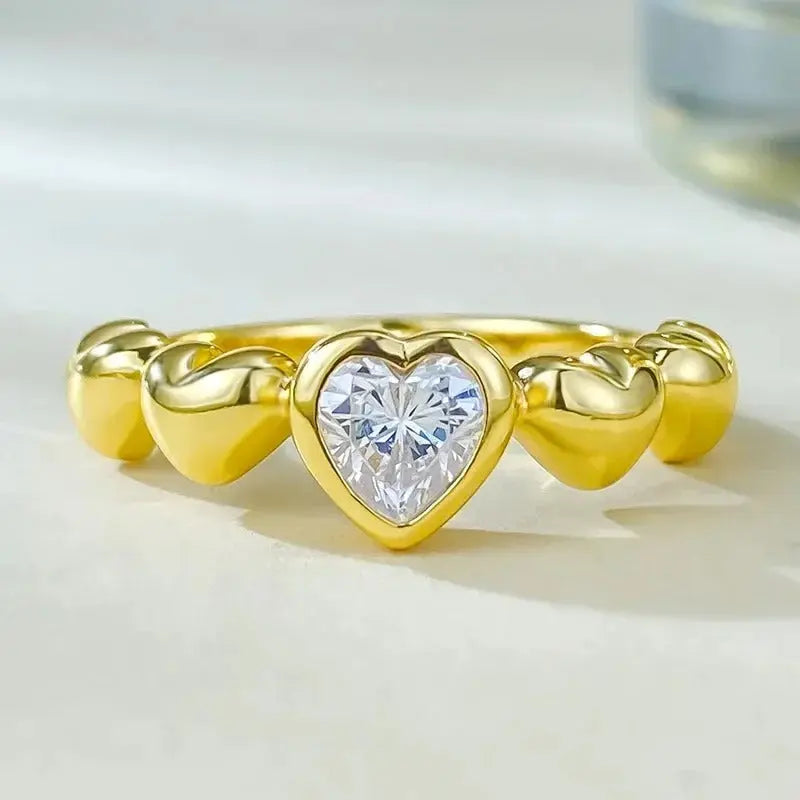 Radiant Cut Lab Moissanite Diamond Ring 100% Real 925 Rings by Dropshee