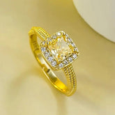 Radiant Cut Lab Moissanite Diamond Ring 100% Real 925 - GiFTiFY