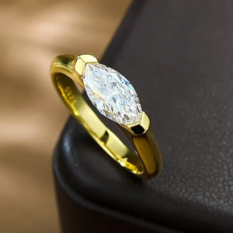 Radiant Cut Lab Moissanite Diamond Ring 100% Real 925 Sterling Silver Engagement Wedding Band Rings for Women Promise Jewelry Dropshee