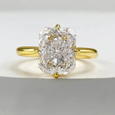 Radiant Cut Lab Moissanite Diamond Ring 100% Real 925 - GiFTiFY