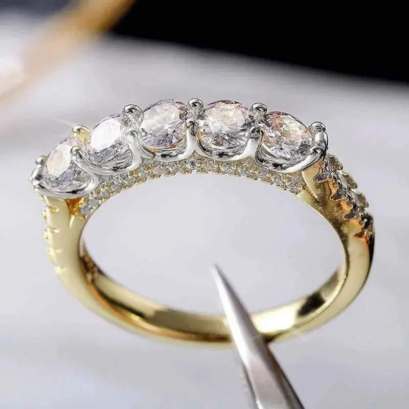 Radiant Cut Lab Moissanite Diamond Ring 100% Real 925 Rings by Dropshee