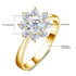 14K Gold Moissanite Flower Ring - GiFTiFY