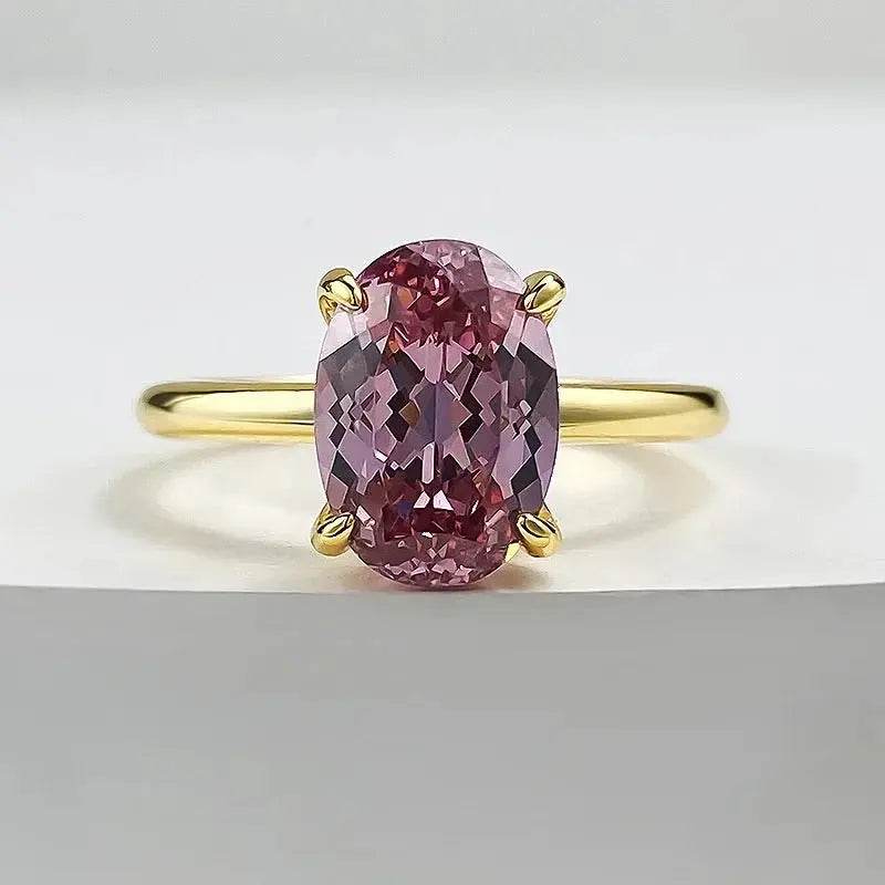Radiant Cut Lab Moissanite Diamond Ring 100% Real 925 Rings by Dropshee