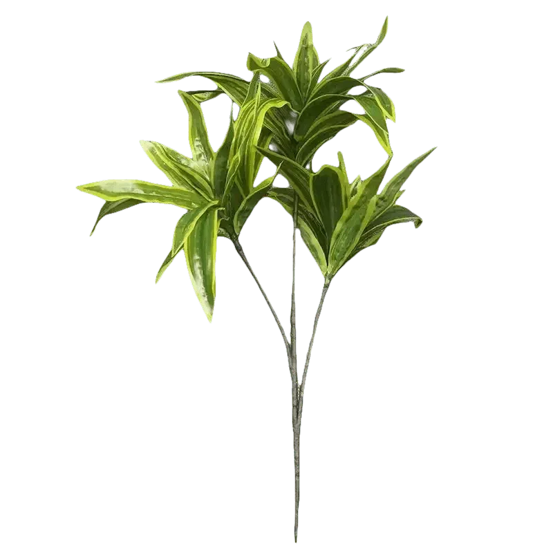 Variegated Dracaena Artificial Palm Tree in Textured Pot fake trees by Kmitang Official Store