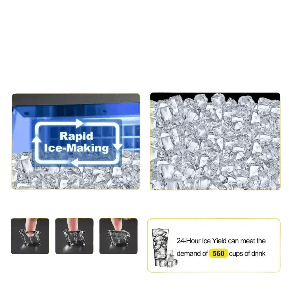 Vevor Commercial Ice Maker Stainless Steel Built-In Ice Makers by VEVOR Electric Appliance Store