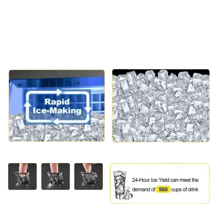 Vevor Commercial Ice Maker Stainless Steel Built-In - GiFTiFY