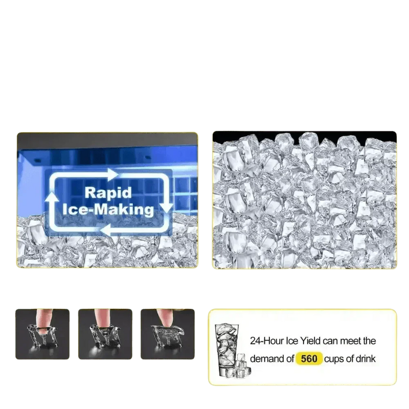 Vevor Commercial Ice Maker Stainless Steel Built-In Ice Makers by VEVOR Electric Appliance Store