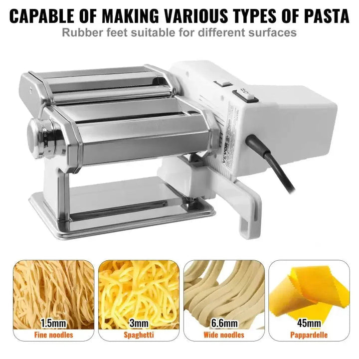 VEVOR Pasta Maker Machine Fresh Pasta Maker Machine Stainless Steel Noodle Rollers Cutter Slicer for Cutting Home Appliance - GiFTiFY