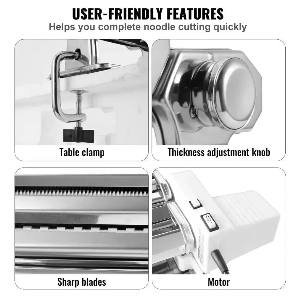 VEVOR Pasta Maker Machine Fresh Pasta Maker Machine Stainless Steel Noodle Rollers Cutter Slicer for Cutting Home Appliance Pasta Makers by Dropshee